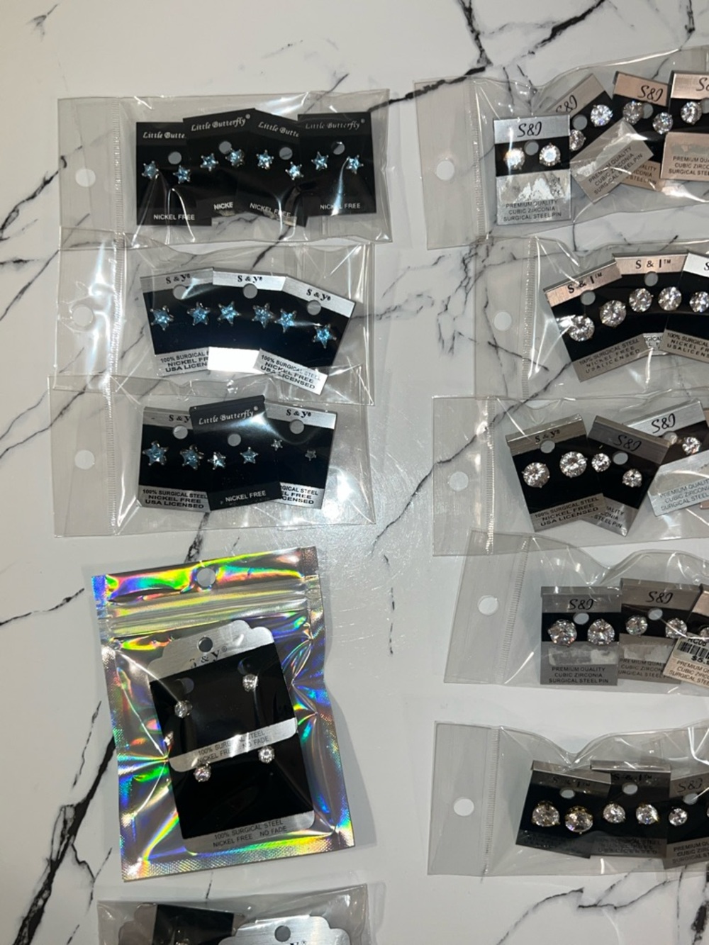 10 for $25 Nickel Free Crystal Stud Earrings - Picture 5 of 7